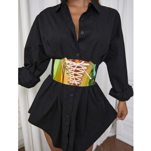 Wide belt with front drawstring - Picture 2 of 3